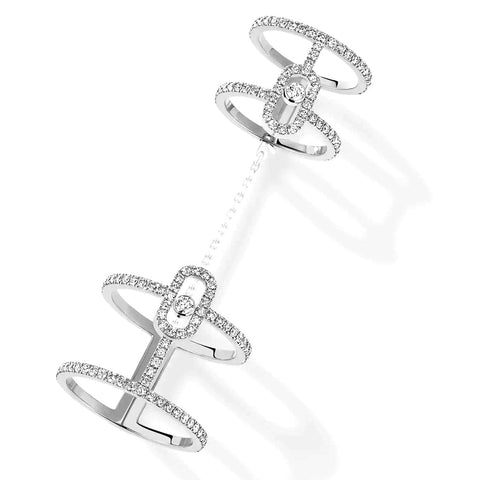 Messika Move Uno Double White Gold Diamond Ring