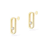 Messika Move Uno Yellow Gold Diamond Earrings