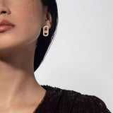 Messika So Move Pavé Pink Gold Diamond Earrings