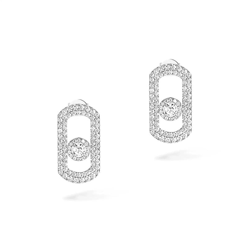 Messika So Move Pavé White Gold Diamond Earrings