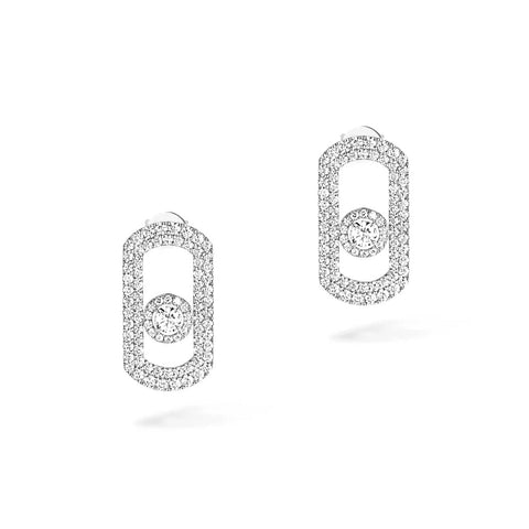 Messika So Move Pavé White Gold Diamond Earrings