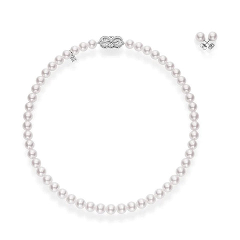 Mikimoto 18" Akoya Cultured Pearl Two-Piece Gift Set