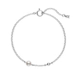 Mikimoto Akoya Cultured Pearl and Diamond Station Bracelet