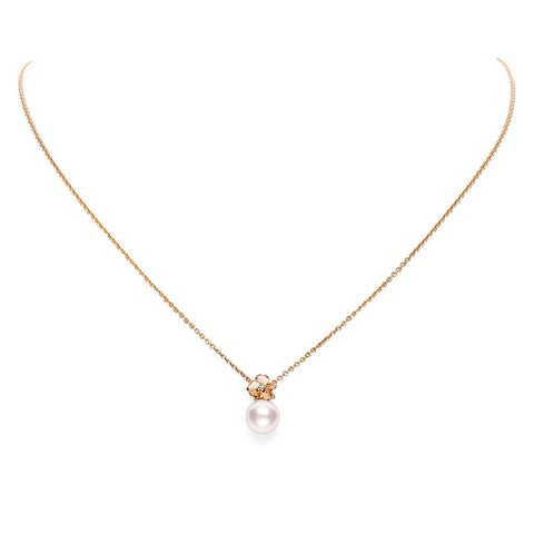Mikimoto Akoya Cultured Pearl Cherry Blossom Pendant Necklace
