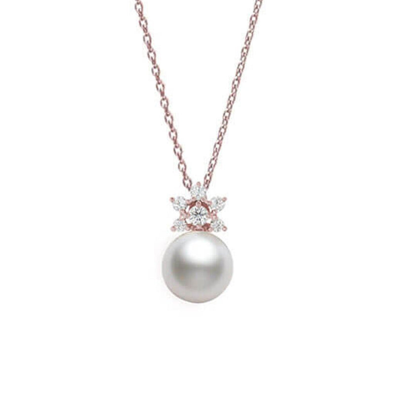 Mikimoto Akoya Cultured Pearl Pendant with Diamonds - MPQ10117ADXZ