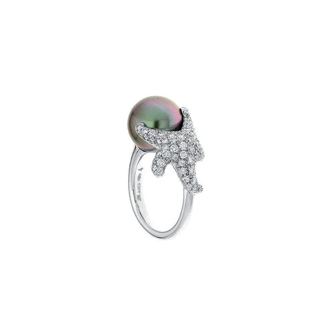 Mikimoto Black South Sea Cultured Pearl Ring