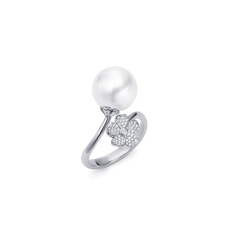 Mikimoto Cherry Blossom Ring in White Gold