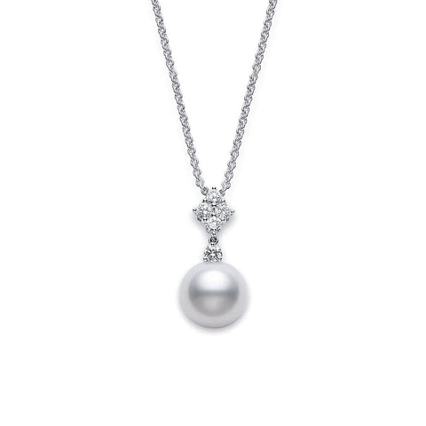 Mikimoto Classic Elegance White South Sea Pearl and Diamond Pendant