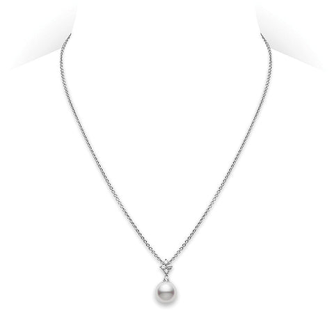 Mikimoto Classic Elegance White South Sea Pearl and Diamond Pendant