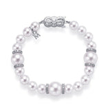 Mikimoto Fusion Akoya and White South Sea Cultured Pearl Bracelet with Diamond Rondelles