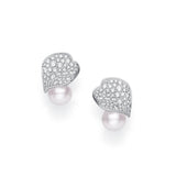 Mikimoto Les Pétales Place Vendôme Diamond and Akoya Cultured Pearl Earrings