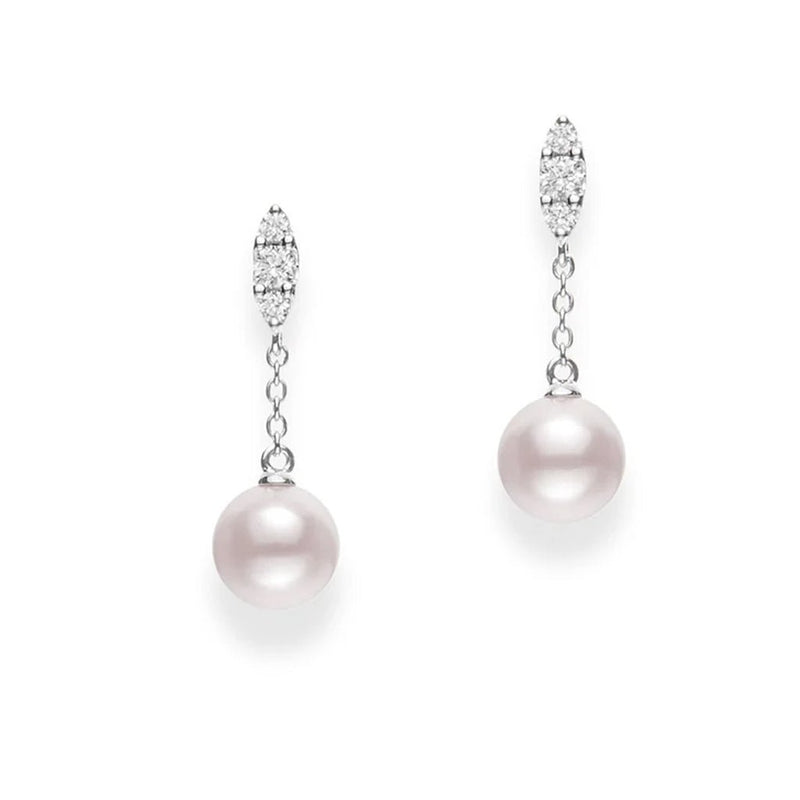 Mikimoto Akoya Cultured Pearl Pendant with Diamonds - MPQ10117ADXZ