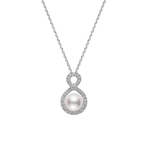 Mikimoto Ruyi Collection Akoya Cultured Pearl and Diamond Pendant