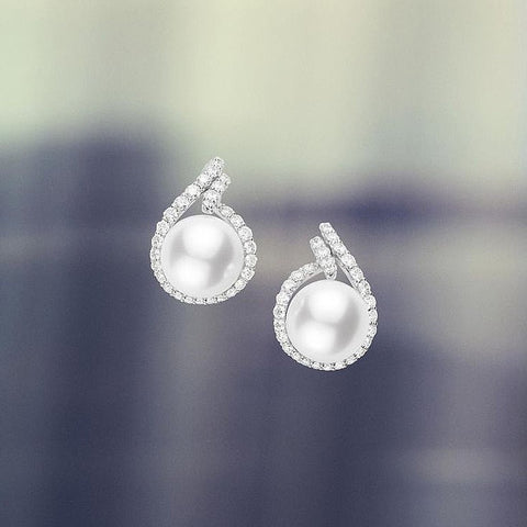 Mikimoto White South Sea Cultured Pearl Earrings