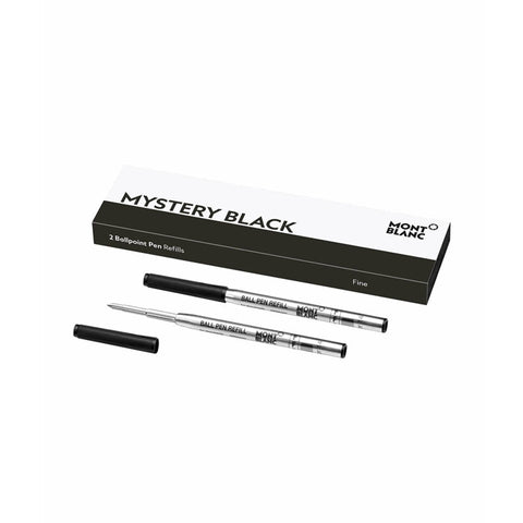Montblanc 2 Ballpoint Pen Refills, Mystery Black - Fine