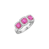 Pink Sapphire Diamond Ring