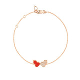 Qeelin Wulu bracelet in 18K rose gold with diamonds and HyCeram®