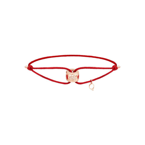 Qeelin Wulu Eternity Red Cord Bracelet