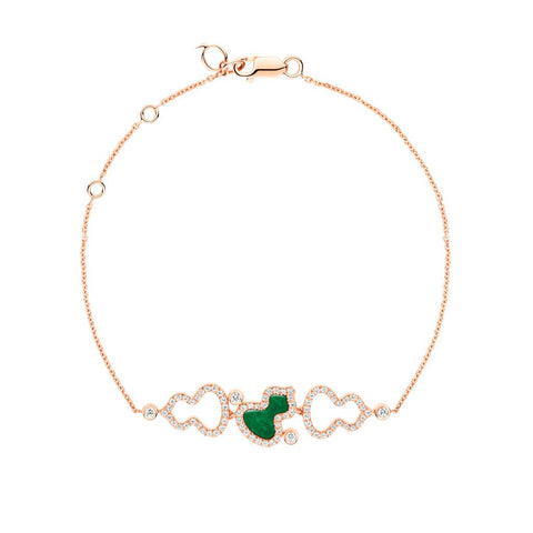 Qeelin Wulu Jade and Diamond Bracelet