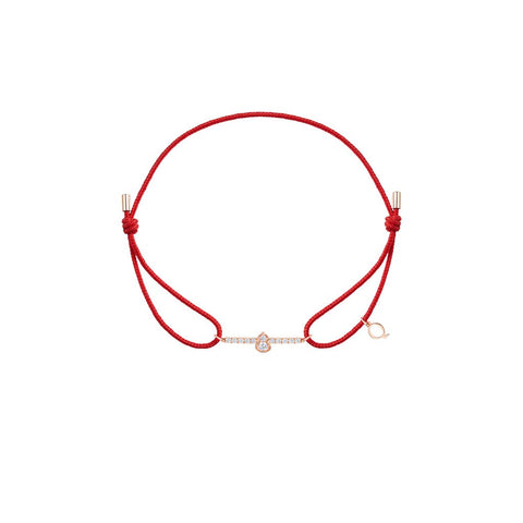 Qeelin Wulu Mini Red Cord Bracelet
