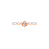 Qeelin Wulu mini solitaire ring in 18K rose gold set with diamonds