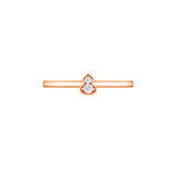 Qeelin Wulu mini solitaire ring in 18K rose gold set with diamonds