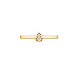 Qeelin Wulu mini solitaire ring in 18K yellow gold set with diamonds