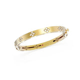 Roberto Coin 18K Gold Love in Verona Medium Width Diamond Accent Bangle