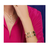 Roberto Coin 18K Gold Love in Verona Narrow Width Diamond Accent Bangle