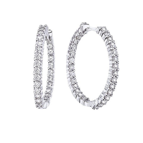 Roberto Coin Diamond Hoop Earrings