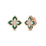 Roberto Coin Princess Flower Malachite Earrings