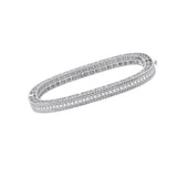 Roberto Coin Princess White Gold Narrow Bangle Bracelet with Diamonds