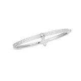 Roberto Coin Symphony Princess Flower Bangle with Diamond Flower Charm