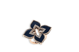 Roberto Coin Venetian Princess 18K Yellow Gold Malachite With Diamond Flower Ring