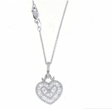 Roberto Coin White Gold Diamond Heart Pendant Necklace