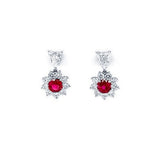 Ruby Diamond Earrings