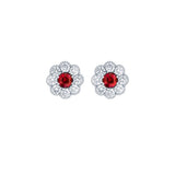 Ruby Diamond Earrings