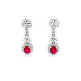 Ruby Diamond Earrings