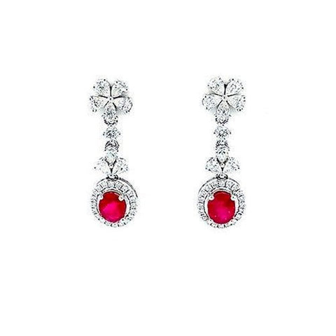 Ruby Diamond Earrings