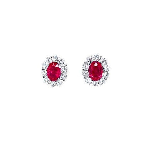 Ruby Diamond Earrings