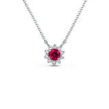 Ruby Diamond Pendant and Chain
