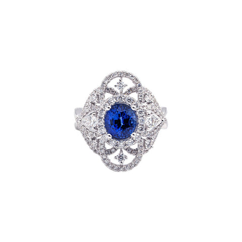 Sapphire Diamond Ring