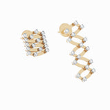Serafino Consoli Earring Serafino 1492 Full 2 Points Rose And White Gold White