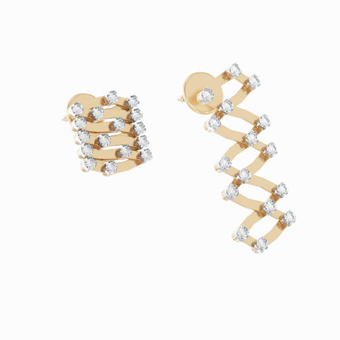 Serafino Consoli Earring Serafino 1492 Full 2 Points Rose And White Gold White