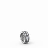 Serafino Consoli Ring Bracelet 5 Rows Middle 2 Points White Gold White Diamonds