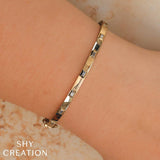 Shy Creation 0.16 Ct. Diamond Baguette Geo Cut Bangle