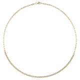 Shy Creation 1.13 Ct. Diamond Crown Setting Paper Clip Link Necklace