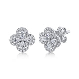 Shy Creation Adele 0.60Ct. Diamond Clover Stud Earring