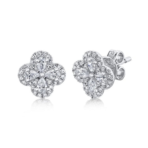 Shy Creation Adele 0.60Ct. Diamond Clover Stud Earring