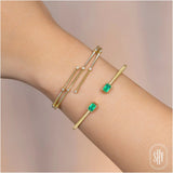 Shy Creation Corelli 1.10CT Emerald Bezel Bangle